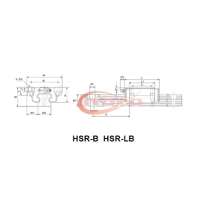直线导轨线轨滑块HSR-B HSR-LB